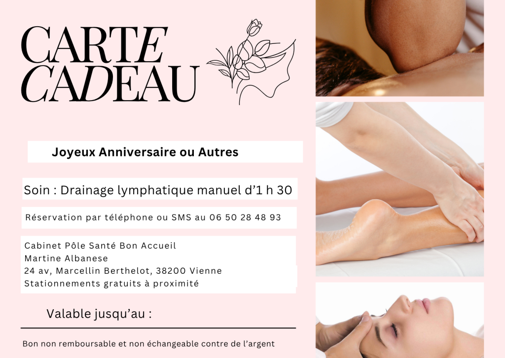 Carte cadeau massage bien-être à Vienne, 38 proche de Lyon